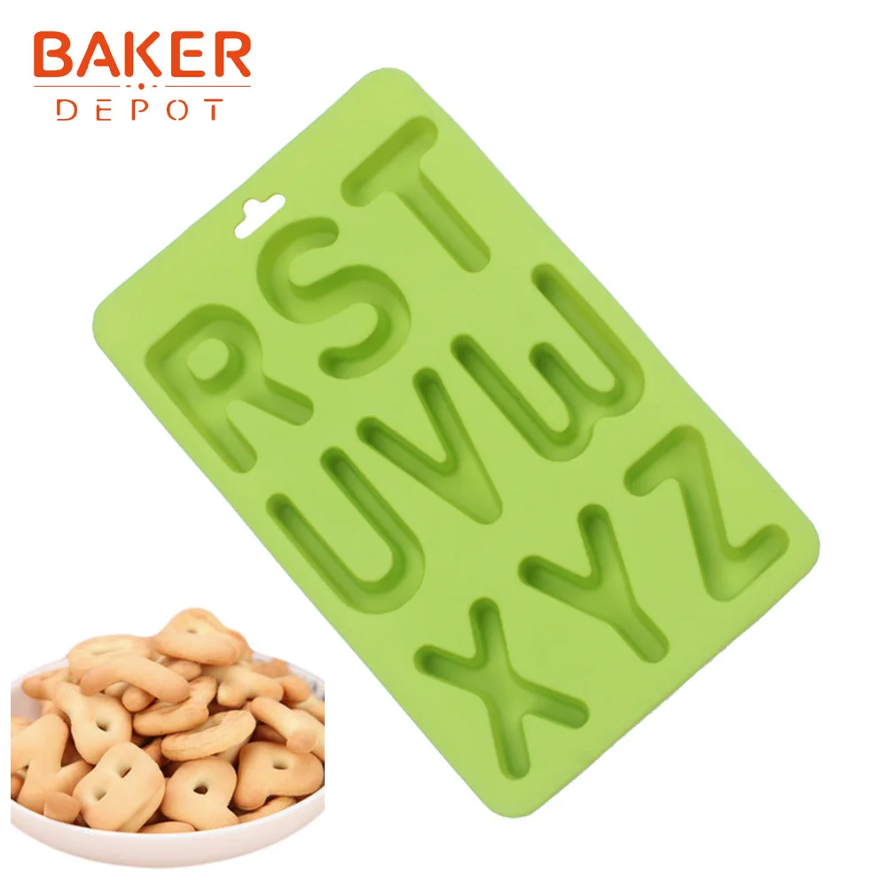 BAKER DEPOT силиконовая форма для торта Кондитерская выпечка буквы A-Z мыла льда Шоколад Конфеты помадка форма печенье торт инструмент для украшения