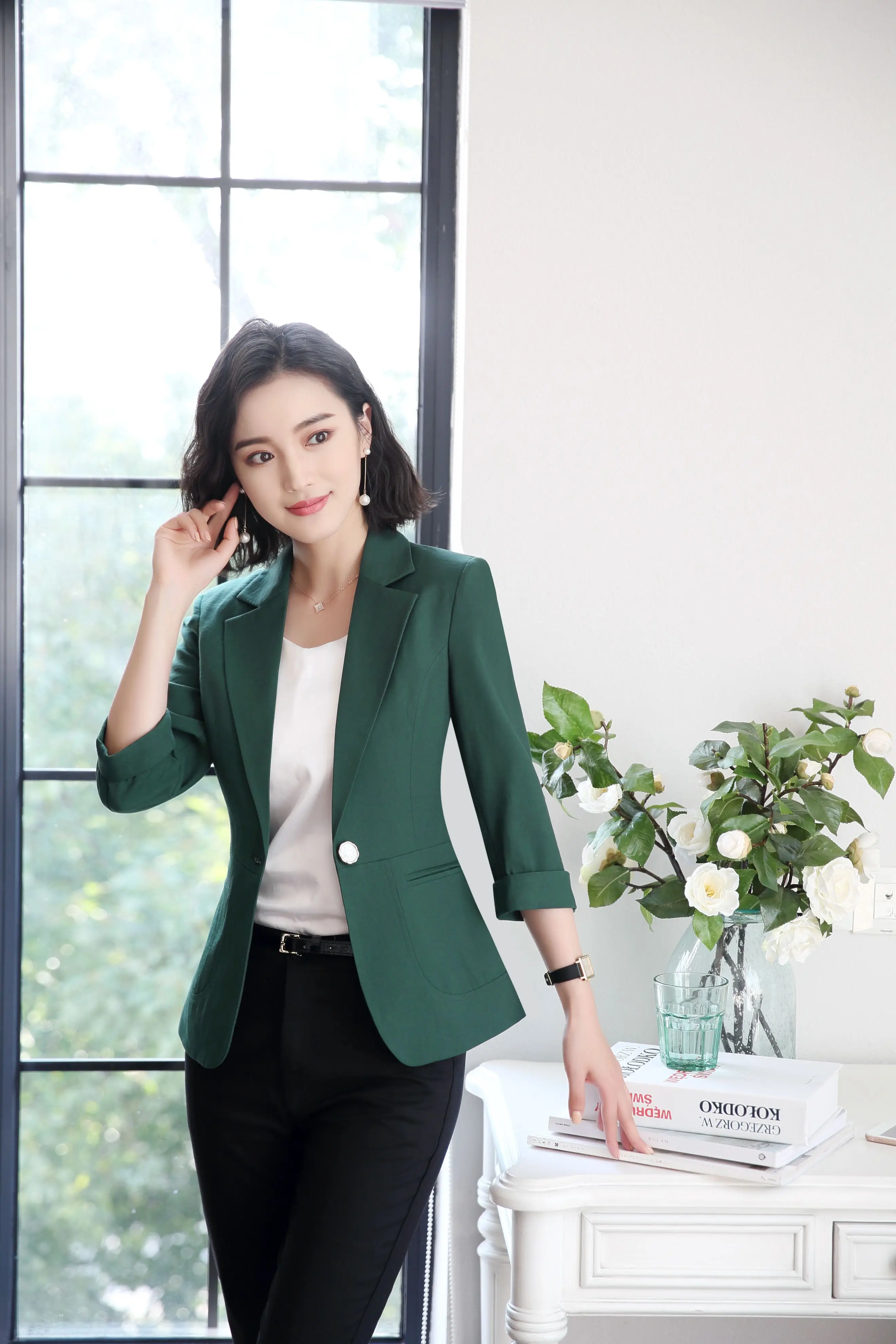 2018 Spring Female Fashion New Business OL Lady Clothing Professional Overalls Blazer Korean Style Career Women | Женская одежда