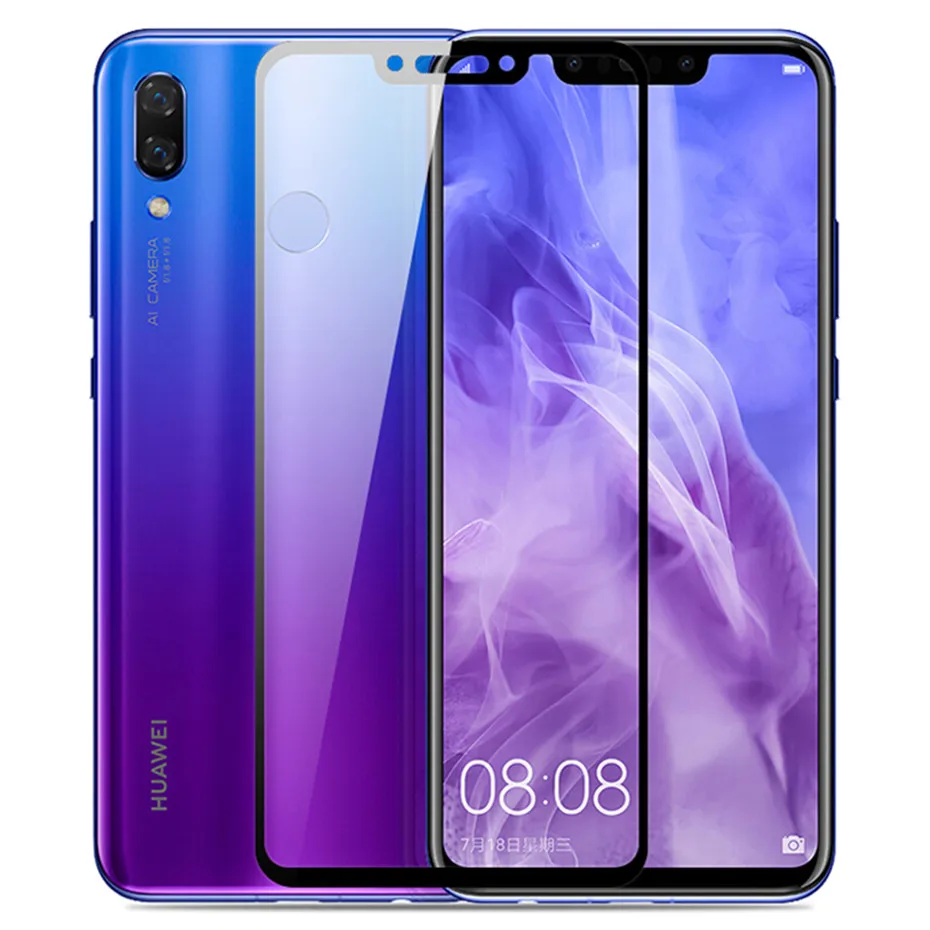 Закаленное стекло для huawei Nova 3 3i 2 2i полное покрытие экрана протектор P smart plus honor 8
