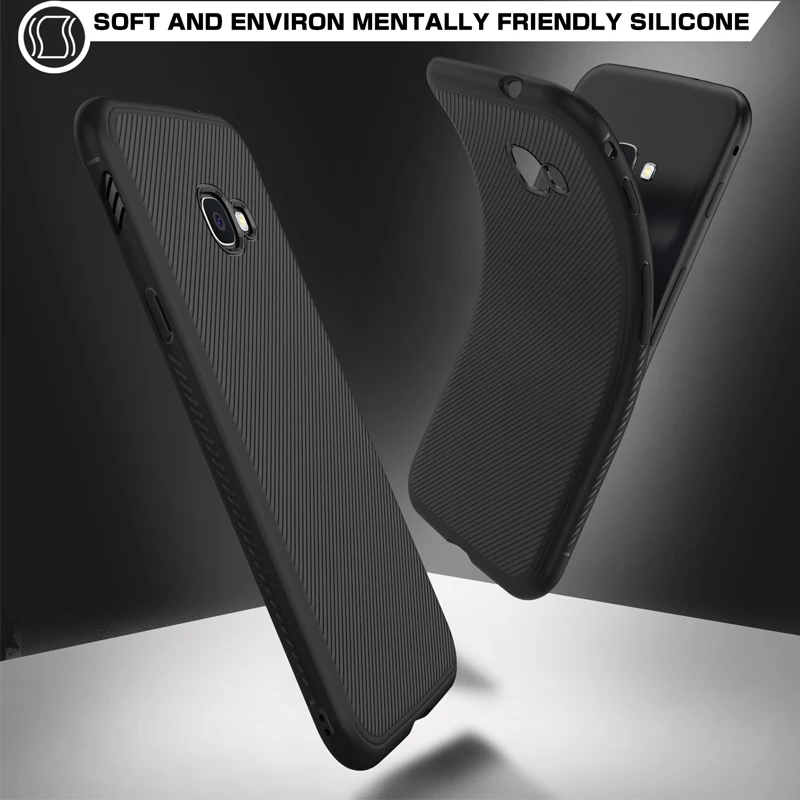 For Samsung Galaxy Xcover 4s Case Silicone Carbon Fiber Texture Soft TPU Cover Coque Phone Cases Funda |
