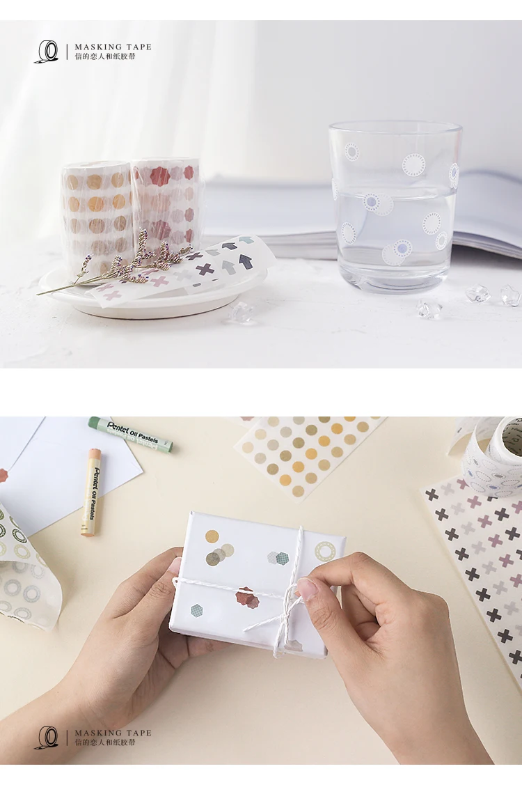 Cute Bullet Journal Washi Tape Set Kawaii Gradient Dot Masking Tapes For Kids DIY Decorative Diary Scrapbooking Photo Ablums