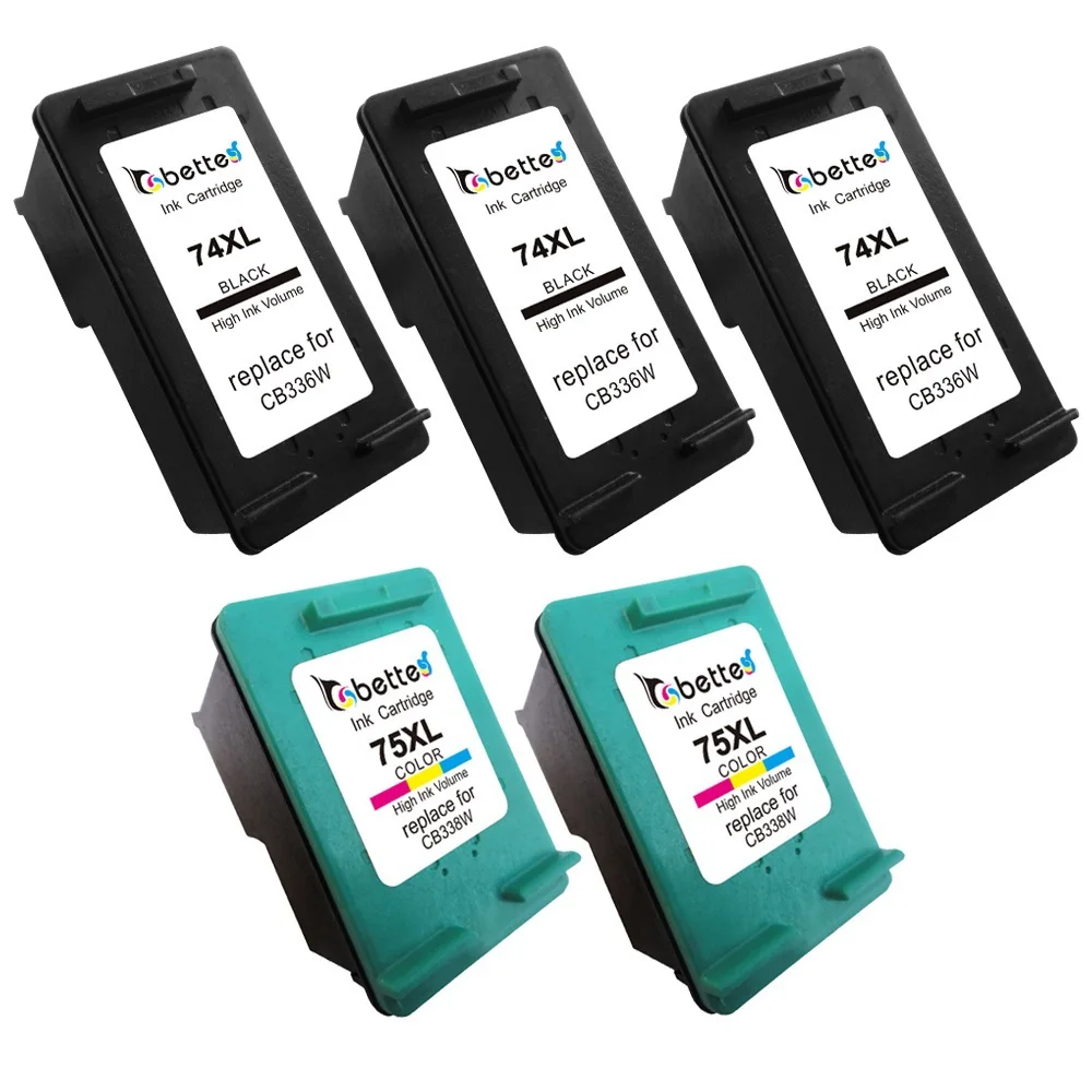 5X чернильный картридж для HP 74XL 75XL 74 75 Photosmart C5200 C5240 C5250 C5270 C5273 C5275 C5280 C5283 C5288 C5290 C5293 D5300