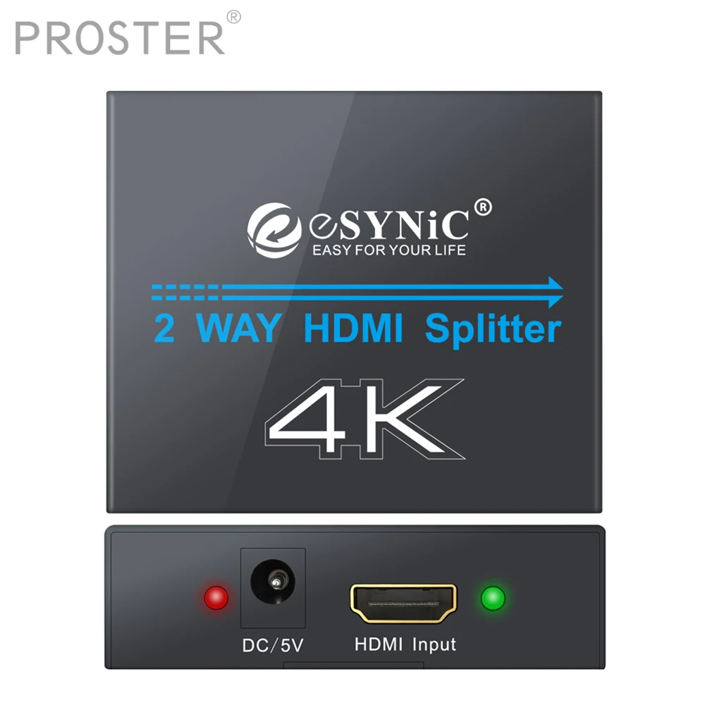 Разветвитель Esynic 4K 2K HDMI с поддержкой HD видео 1080p HDTV 1 4 3D сигнальный аудио