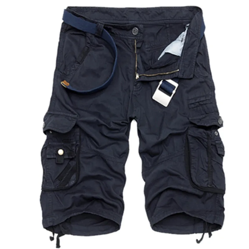 Royal blue Шорты мужские Военные мужские шорты Карго крутые камуфляжные летние горячие продажи хлопковые повседневные мужские шорты свободного кроя рабочие шорты мужские карго-шорты камуфляжные шорты мужские большой размер - Цвет: Royal blue