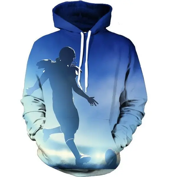 3D Печать Мужская Pollover Толстовки С Карманными Толстовка Размер США Harajuku Длинными