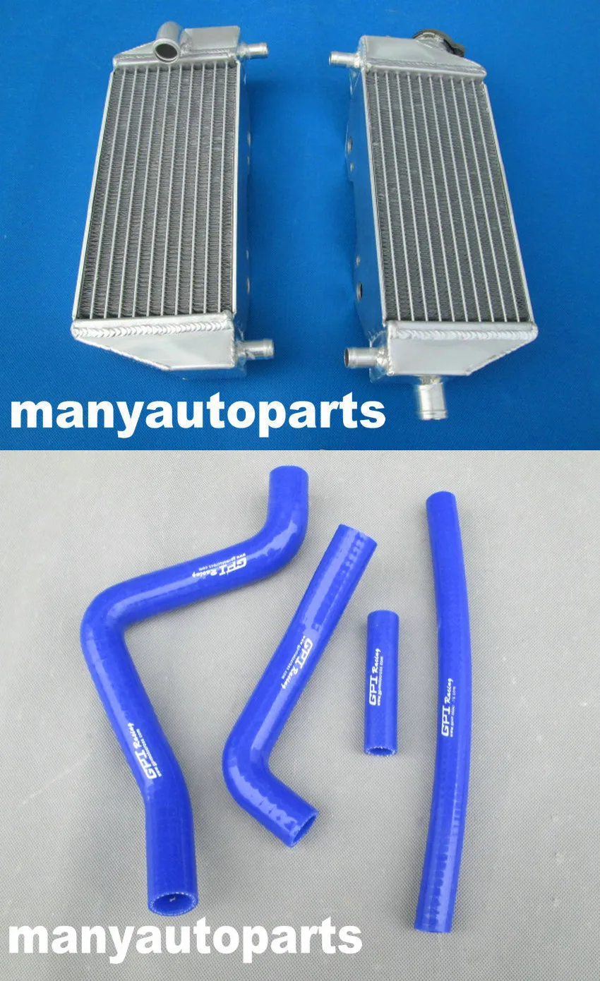 Для Kawasaki KX125 1994 2002/KX250 94 02 95 96 97 98 99 00 01 алюминиевый радиатор и шланг синий|radiator hose|hose