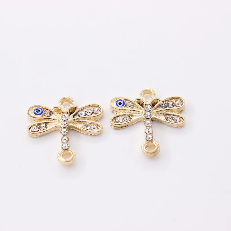 

Dragonfly Jewelry Material Embellishments Alloy Crystal DIY Components Charms Jewelry Making Supplies Findings17mm*16mm