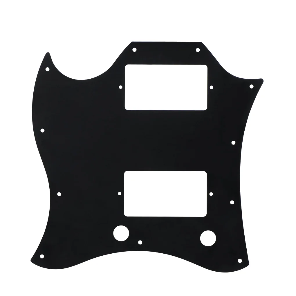 FLEOR Full Face SG Гитара Pickguard скретч пластина Черный 3 слоя с винтами для SG Стиль запасные части для гитары