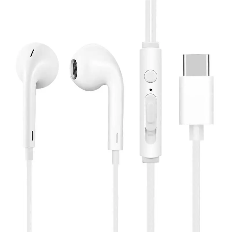 Наушники вкладыши проводные наушники Usb Type C для Huawei P20 Pro Xiaomi 8 с шумоподавлением