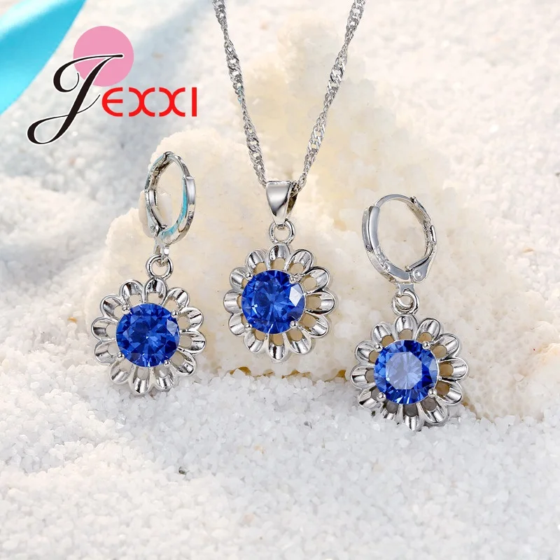 Комплект из колье и серёг с австрийским кристаллом | Наборы украшений