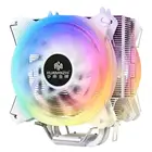 HUANANZHI ICE A600 4 heatpipes cpu cooler для IntelAMD чистый алюминий 4 трубки двойной вентилятор светодиодный процессор радиатор бесшумный вентилятор