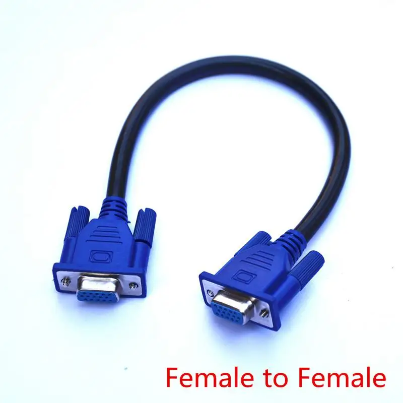 30 см 50 HD15Pin VGA D-Sub короткий видеокабель штекер-штекер M/M штекер-гнездо и