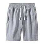 Для занятий спортом, для занятий спортом, Для мужчин размера плюс, однотонные Цвет шнурком шорты Фитнес пятые штаны короткие homme ropa de hombre шорты с высокой талией