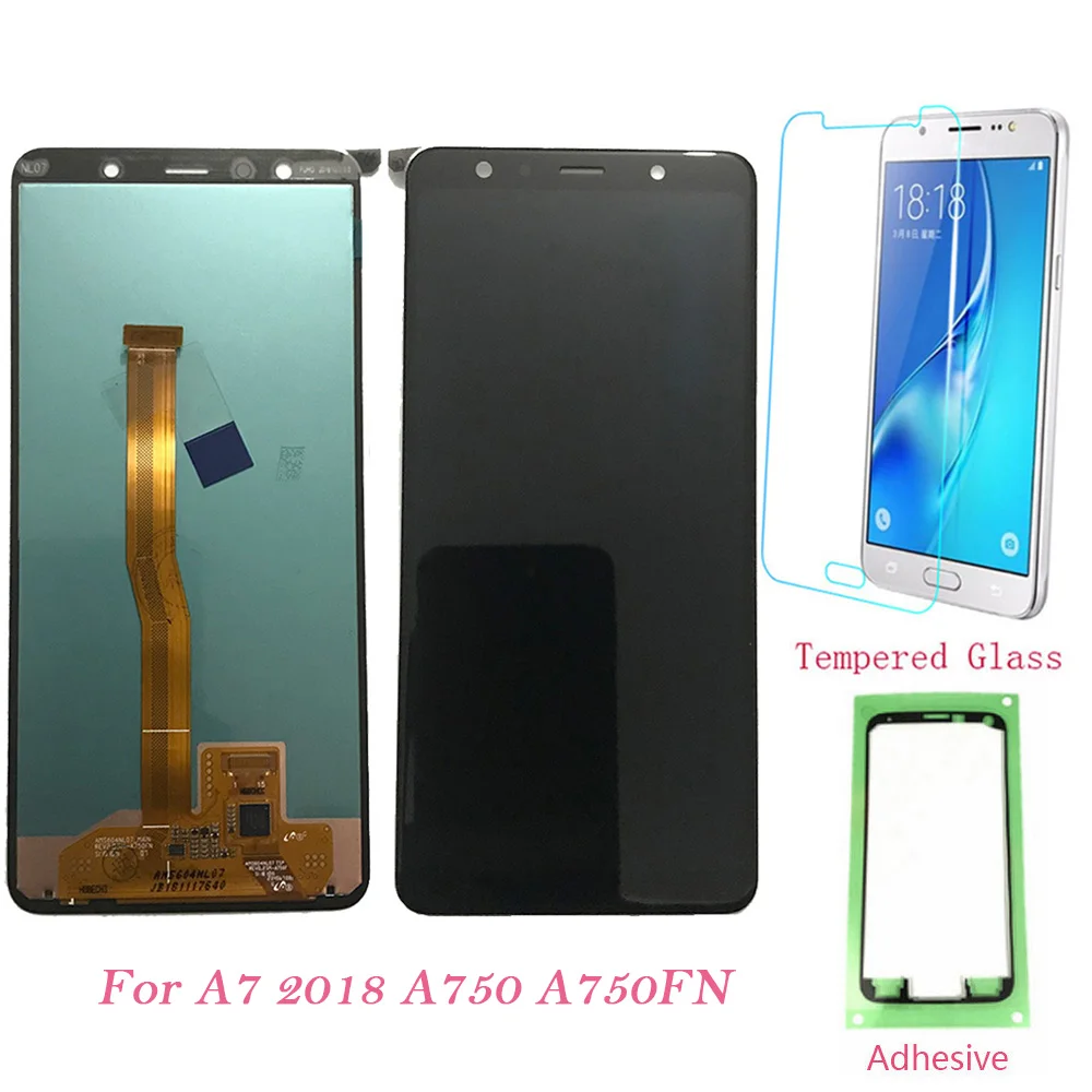 ЖК дисплей для Samsung Galaxy A7 2018 A750 A750G сенсорный экран 6 0 дюйма с цифровым