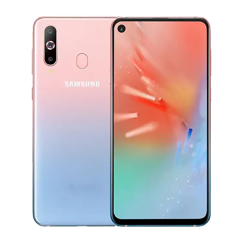 Berry pink Samsung Galaxy A8s 6,4 ”FHD Смартфон Snapdragon 710 Otca core 6 ГБ 128 ГБ Три задние камеры Face ID NFC Android 4G сотовый телефон - Цвет: Berry pink