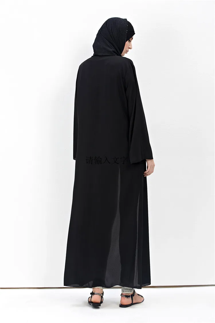 Черное кимоно Abaya женская верхняя одежда в Дубае турецкое пальто из Бангладеш