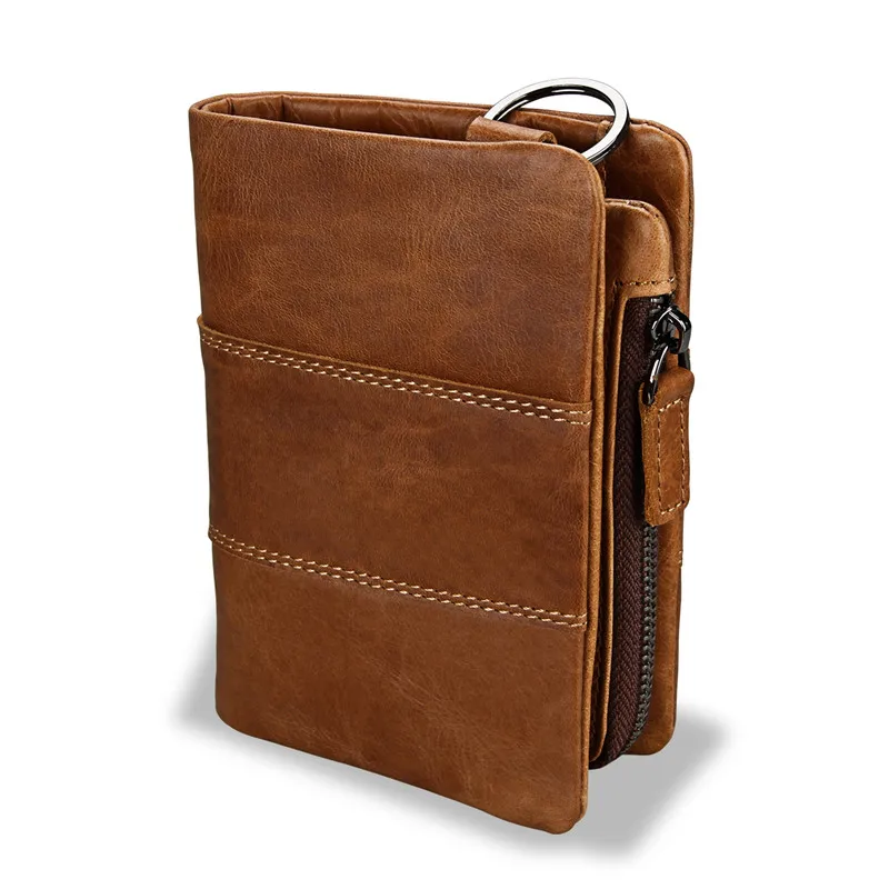 Bisi Goro 2021 Men Crazy Horse Handmade Leather Wallets Multi-Functional Cowhide Coin Purse Genuine Wallet For | Багаж и сумки