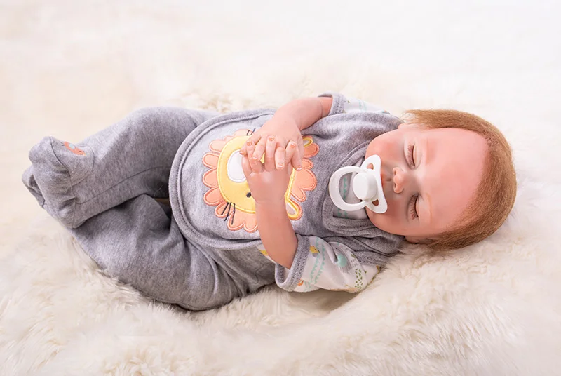 Мягкая виниловая Кукла Reborn Babe 50 см игрушки для детей подарок на день рождения