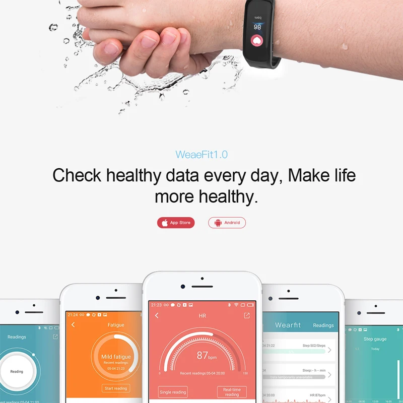 AEZEO Smart Wristbands Color Screen Blood Pressure Oxygen Bracelets Heart Rate Monitor Activity Tracker | Электроника