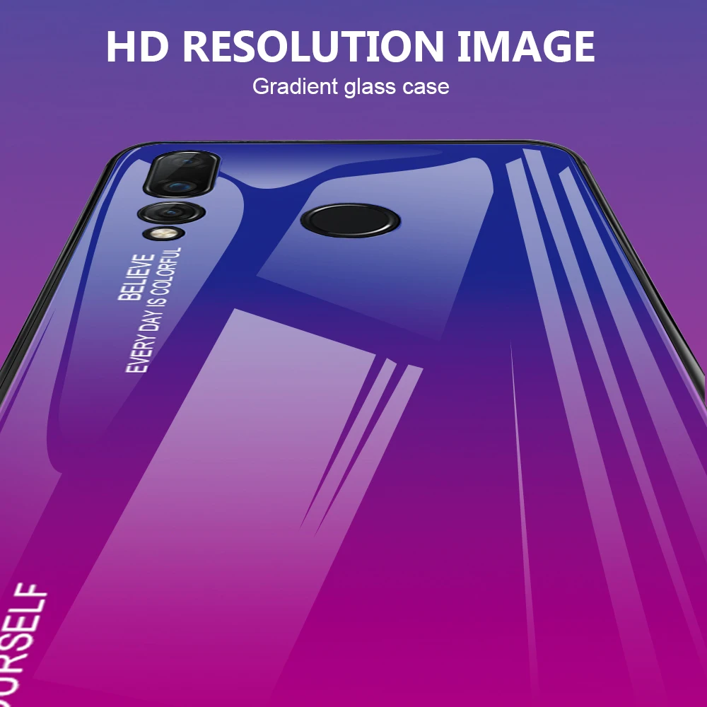 Чехол из закаленного стекла для huawei Honor 20 Pro P30 Pro Lite mate 20 P Smart Z Plus Nova 4 3 3i Aurora градиентный цветной чехол