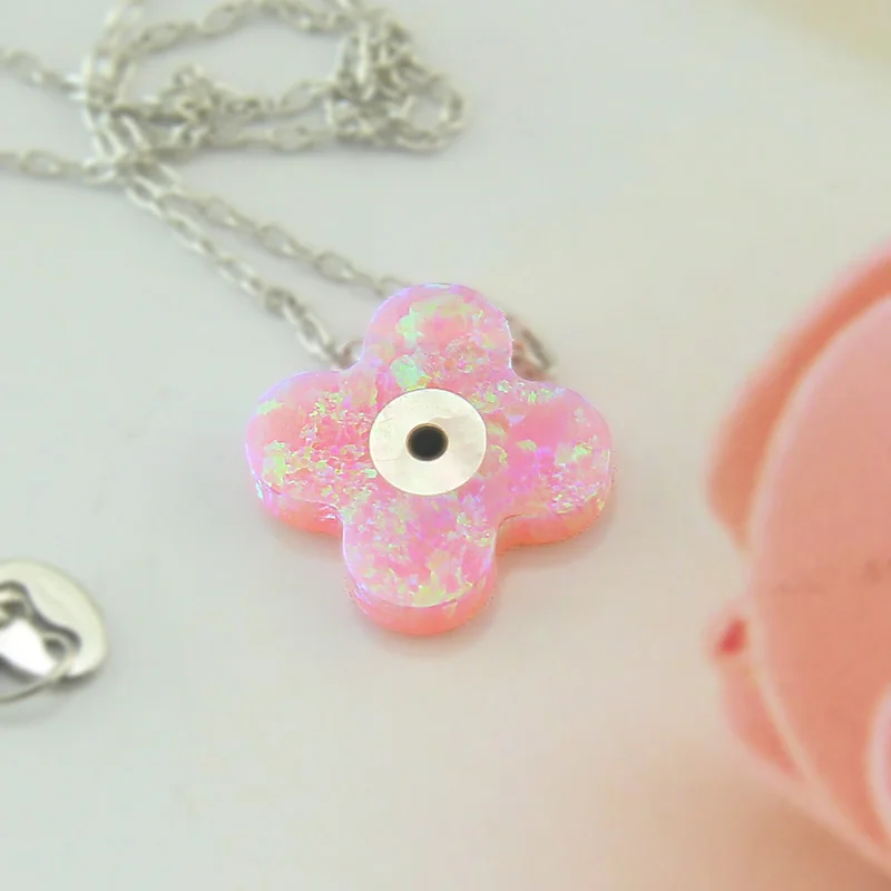 1 Pc 925 Sterling Silver Necklace Hot Summer Opal Stone Necklaces &amp Pendants Women Personal Collar Body Jewelry | Украшения и