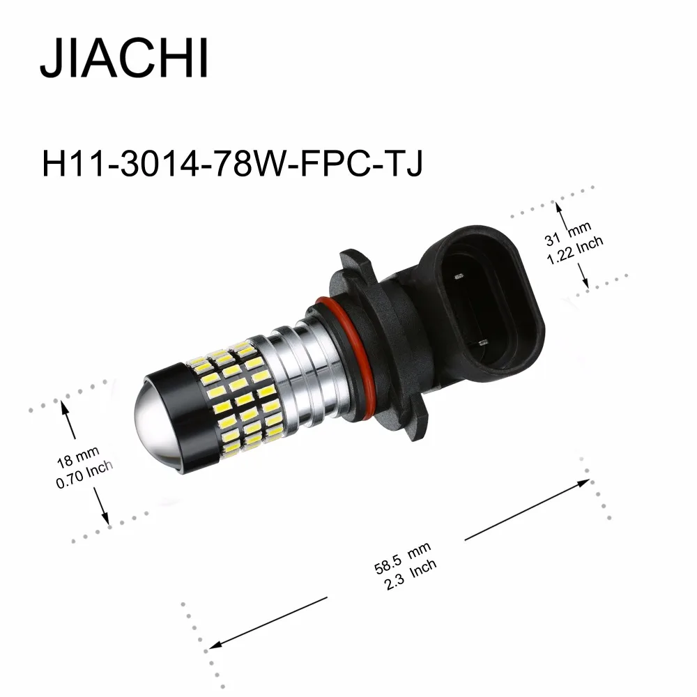JIACHI 100 шт./лот H11 H8 H16 (JP) 9005 9006 H10 H7 светодиодные противотуманные фары автомобильные