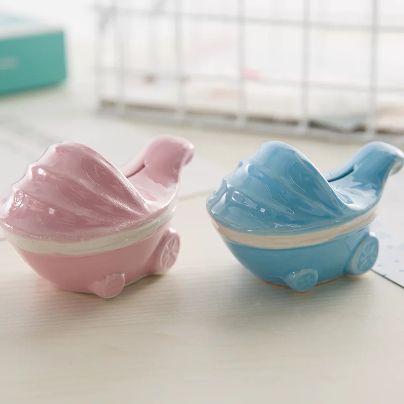 50 шт. в партии оптовая продажа розовая синяя коляска дизайн керамическая монета