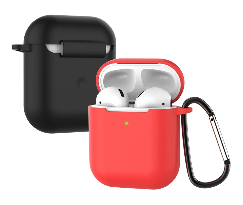 Мягкий силиконовый чехол для AirPods 2-ой противоударный чехол для Apple Air Pods 2 Чехол для наушников s Для Air Pods защитный чехол