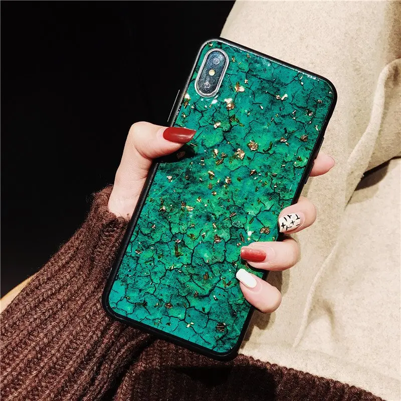 Блестящий Золотой фольгированный мраморный силиконовый чехол для Huawei Mate 20 Nova 3 3i
