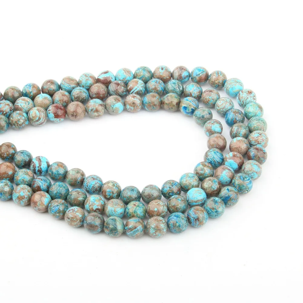 Синие Бусины из натурального камня Crazy Lace Agates 4/6/8/10/12 мм модные ювелирные изделия