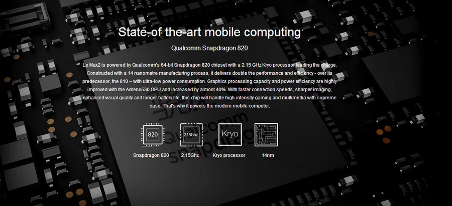 LeTV LeEco Le Max 2x829 4 г LTE мобильный телефон 4 ядра Snapdragon 820 5." 2 К 2560x1440 4 ГБ Оперативная память 64 ГБ Встроенная память 21mp Touch ID