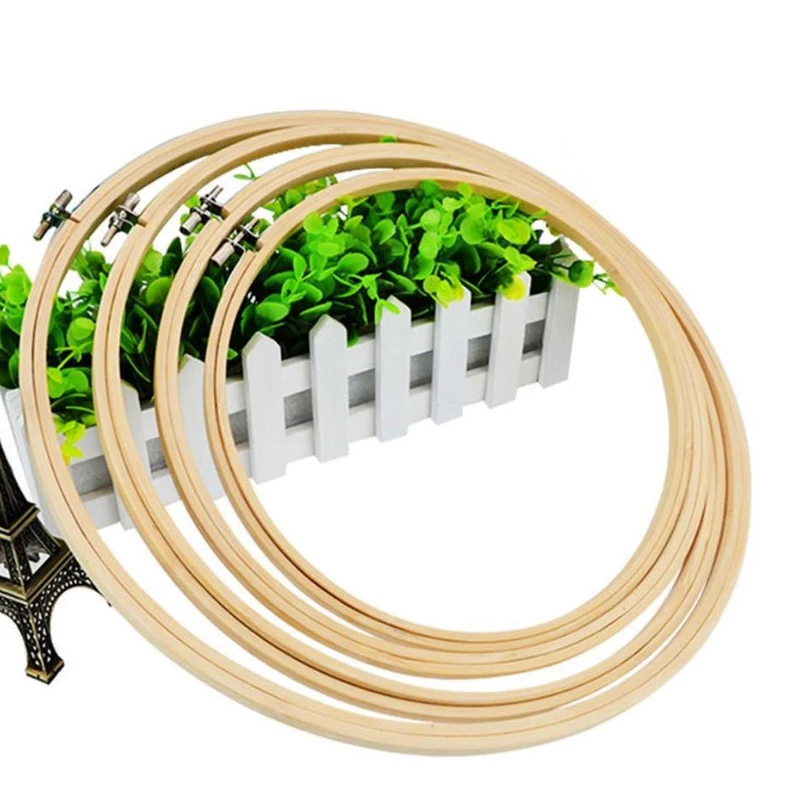 Деревянное удобное кольцо-обруч для вышивки бамбуковая рамка вышивка круглые