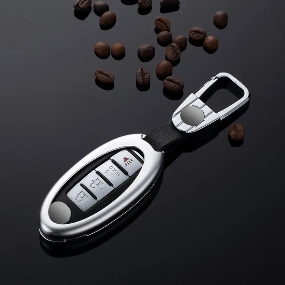 Car Key Case Remote Cover Holder Protector Aluminum Alloy Keychain Bag for Nissan MURANO MAXIMA SUNNY GT-R PATROL 370Z QUEST | Автомобили