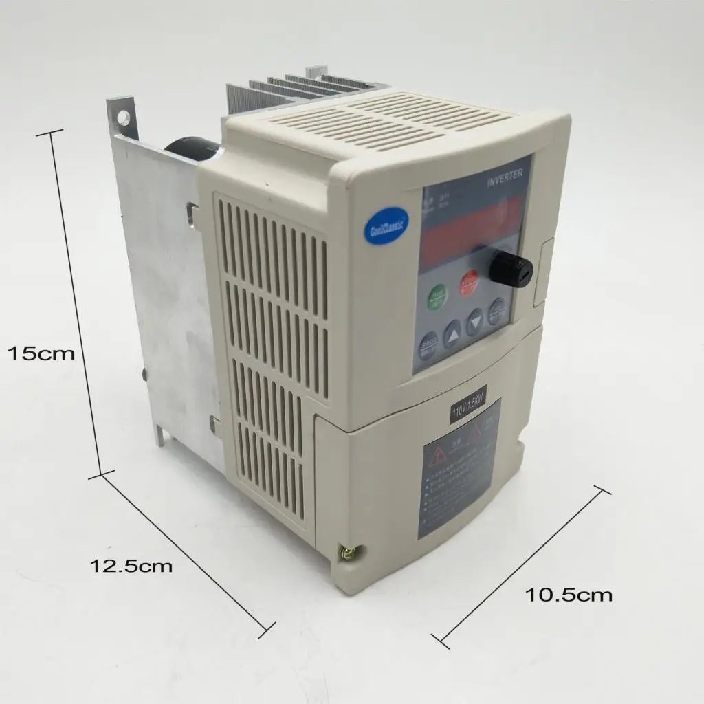 Частотно-регулируемым приводом 110V Инвертор ZW-S2-1T 1.5KW/2.2KW однофазный 110V Вход и 220V 3-фазы мощность двигателя с кабелем 2м и снаружи Панель