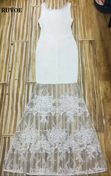 Белый Женские летние Макси платья Новое поступление Vestidos белое Бандажное платье с низким вырезом на спине Бандажное платье искусственный шелк пикантные Клубные вечерние K-88 - Цвет: Белый