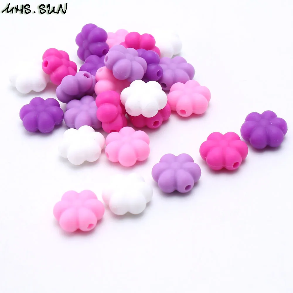 MHS.SUN 50PCS Food Grade Silicone beads 14MM Nursing Chewing Teething Bead For Baby Teethers Necklace Jewelry DIY Toy BPA Free | Украшения