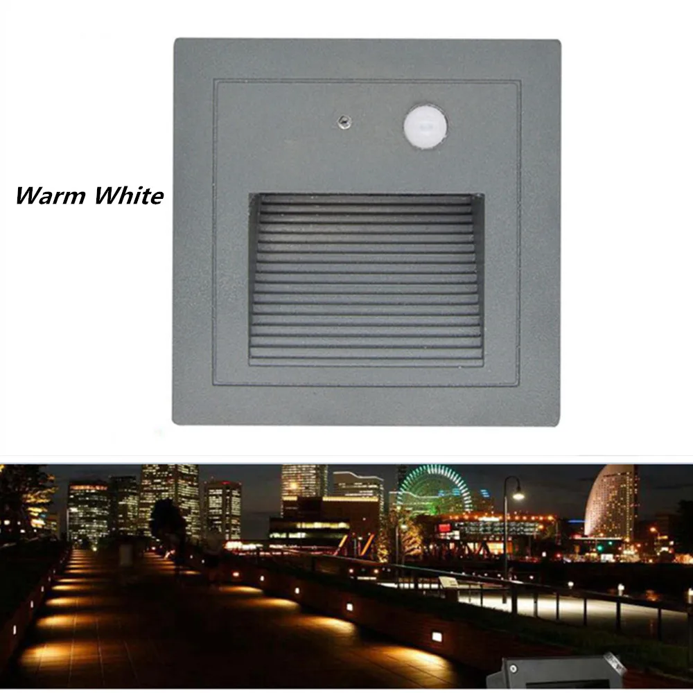 Gray warm light AKDSteel светодиодный индукционный шаговый светильник для человеческого тела, декоративный угловой светильник - Испускаемый цвет: Gray warm light