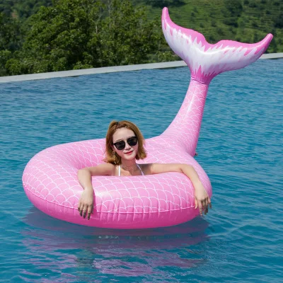 pink Mermaid ring Новейший Фламинго Единорог бассейн плавающий круг надувной матрас бассейн вечерние надувные игрушки для детей Взрослые водные игрушки boia - Цвет: pink Mermaid ring