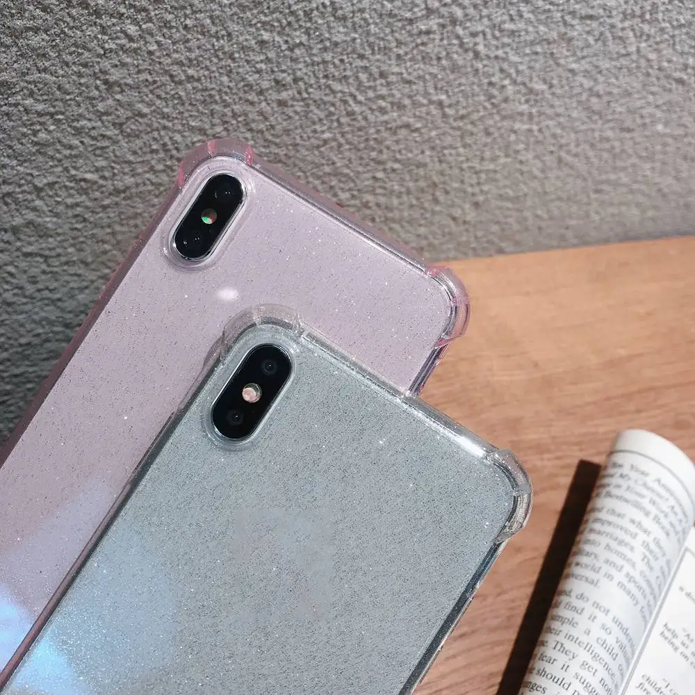 KISSCASE блестящий чехол для телефона iPhone XS Max X противоударный прозрачный мягкий ТПУ