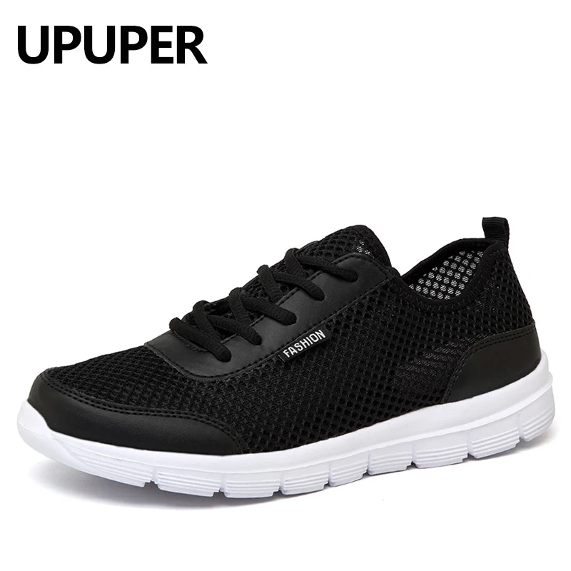 UPUPER 2019 Summer Men's Shoes Breathable Casual Men Fashion Comfortable Lace up Outdoor Sneakers Plus Size 35-48 | Обувь
