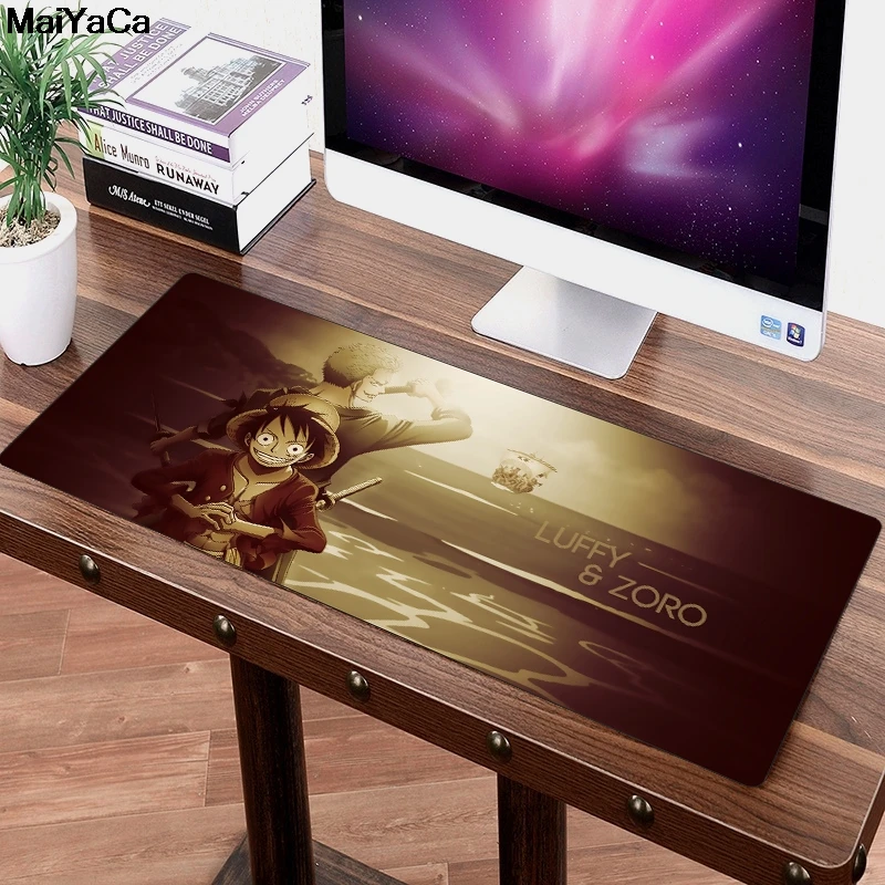 MaiYaCa 70x30 см большой коврик для мыши игровой скоростной одна штука Luffy Roronoa Zoro Ace Japan