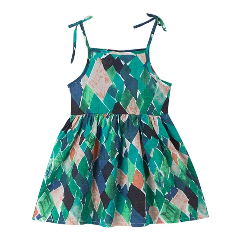 Детские платья на бретельках для девочек летняя детская одежда платье маленьких