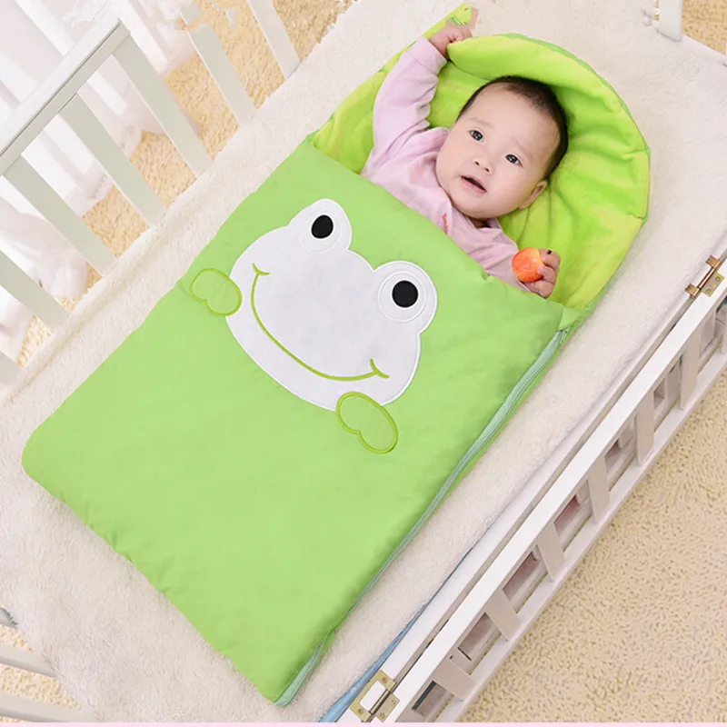 Спальный мешок с лягушкой для новорожденных спальный зимняя коляска кровать