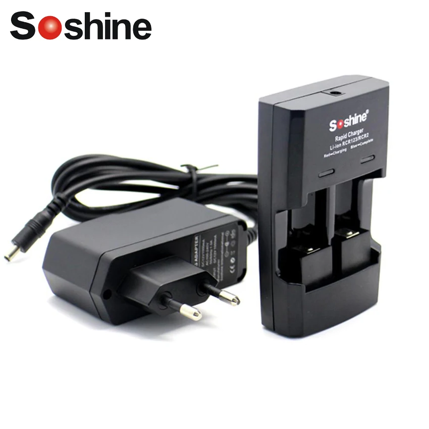 Интеллектуальное Быстрое зарядное устройство Soshine для 3 2в LiFePO4 RCR123 RCR2 CR2 16340 17335