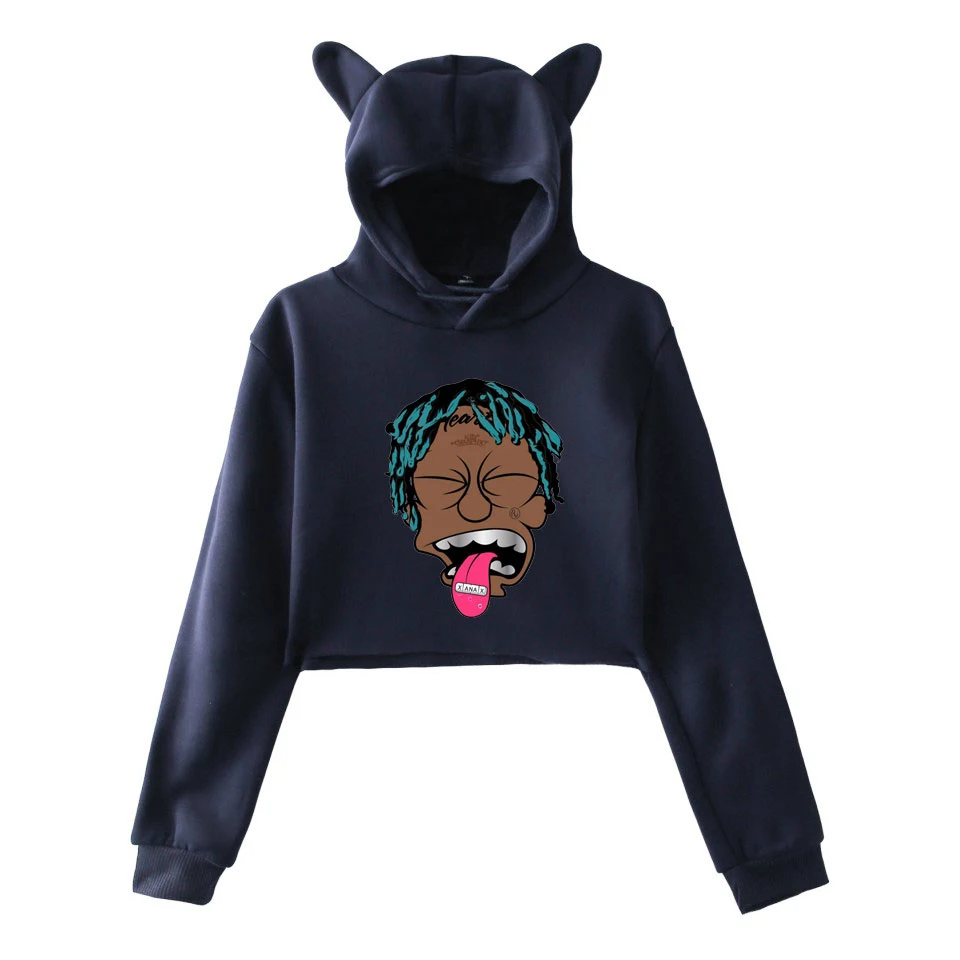 Женская толстовка с капюшоном LIL UZI VERT модная повседневная в стиле хип хоп принтом