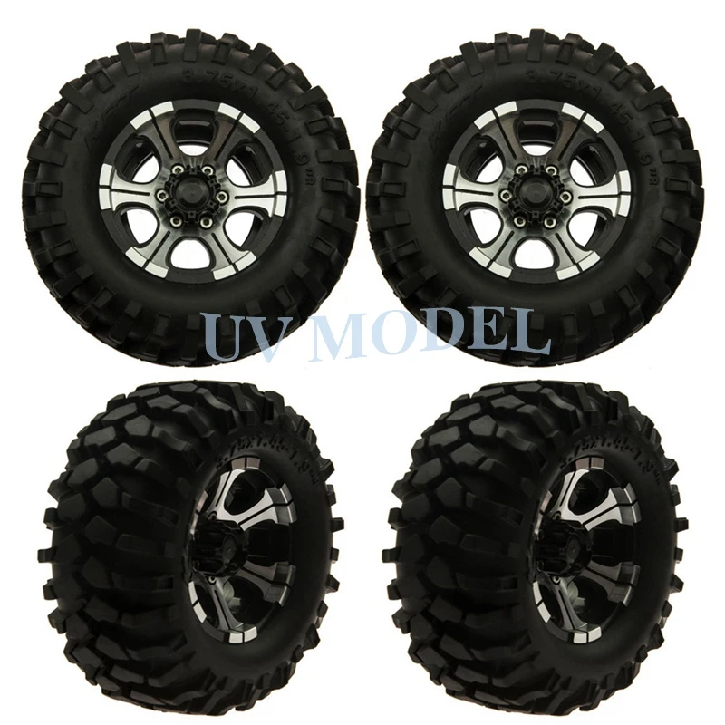 Осевые SCX10 D90 1 9 дюйма Beadlock колеса + 108 мм резиновые шины для 1:10 весы CC01 RC Рок