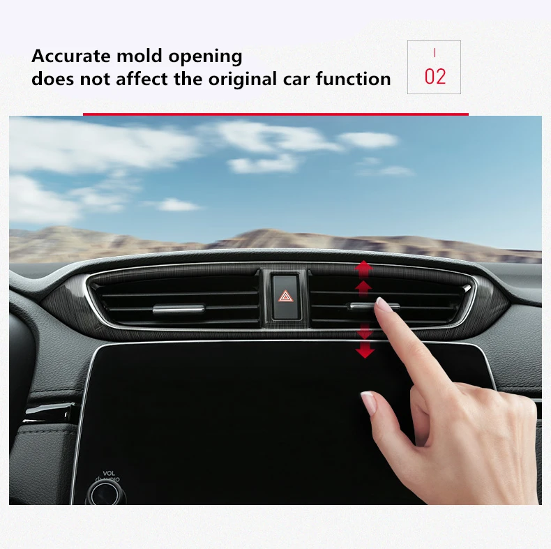 Интерьерные аксессуары для Honda CRV центральный кондиционер воздуха на выходе из нержавеющей стали декоративная рамка 1 шт