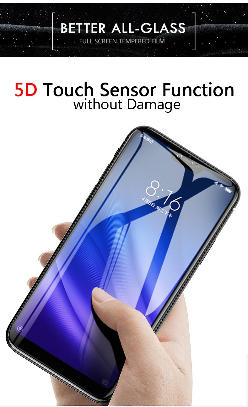 Xiaomi mi 8 lite стекло закаленное Полное покрытие MOFi mi 8 Защита экрана Передняя пленка защитная пленка xiaomi mi 8 pro стекло