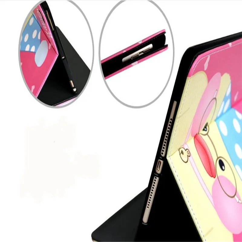 2017 новое поступление кожаный чехол с милым рисунком утки для Ipad Mini 1 2 3 4 общий