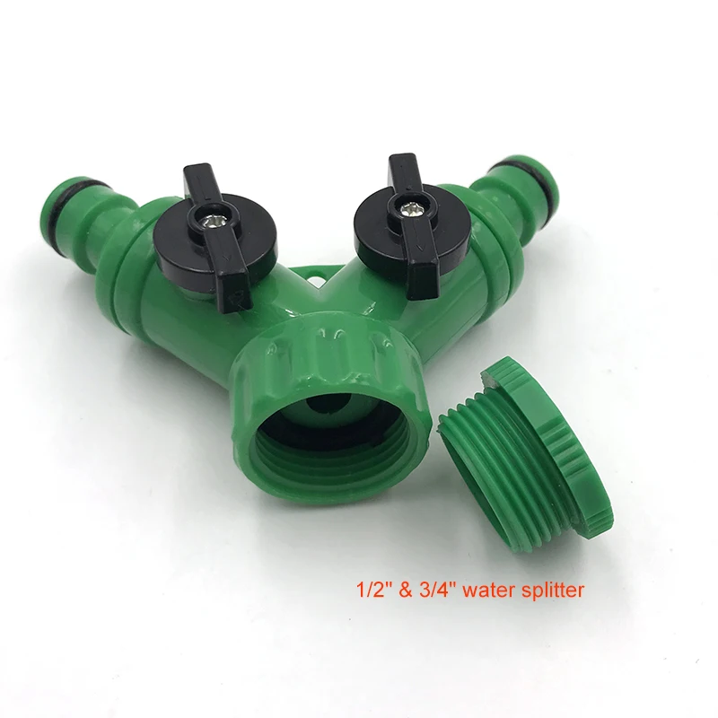 Сплиттер для водопроводного крана 1/2 &quotи 3/4&quot 2 сторонний быстроразъемный